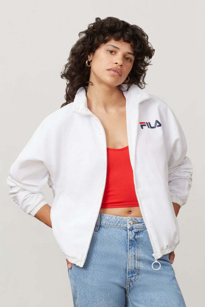 Fila Jacket Rupta Wind Womens White - India QAK-279635